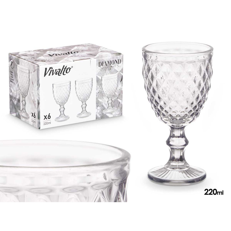 CLEAR DIAMOND GLASS 220ML
