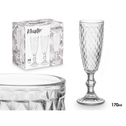FLUTE CHAMPANHE TRANSPARENTE 170 ML