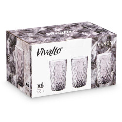 COPO DIAMANTE CINZENTO 370 ML