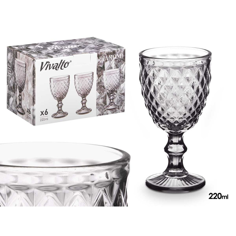 CALICE DIAMANTE CINZENTO 220ML