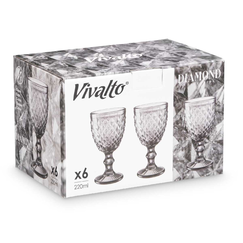 CALICE DIAMANTE CINZENTO 220ML