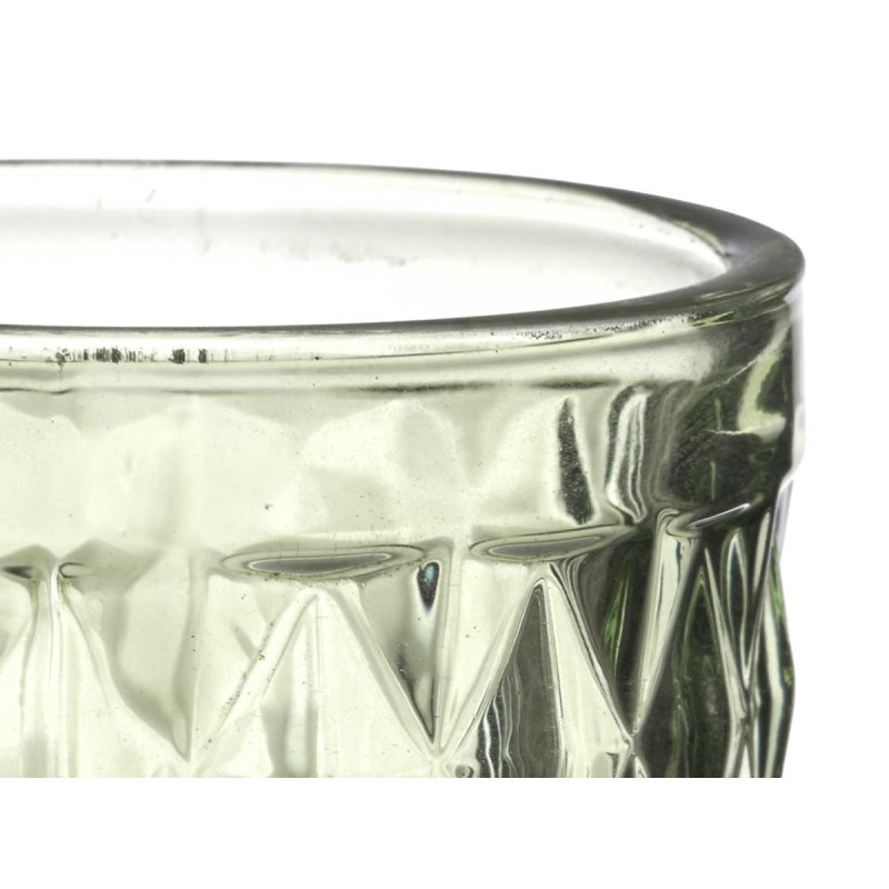 GREEN SPARKLING WINE GLASS DIAMOND 170 ML