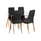 SET MESA DAVI 4 SILLAS NEGRAS