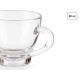 CONJ 4 CHÁVENAS VIDRO PARA CAFÉ COM ASA 80ML