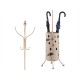 PORTEMANTEAU PORTE PARAPLUIE METAL ROND CREME