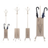PORTEMANTEAU PORTE PARAPLUIE METAL CARRE CREME