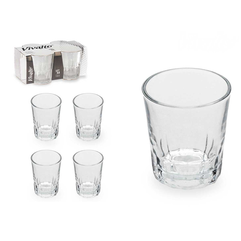 CONJ 4 COPOS VIDRO 100ML