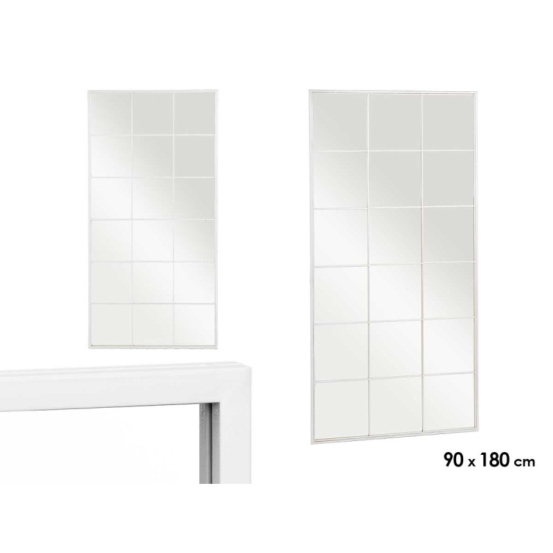 ESPELHO FORMATO JANELA BRANCO 180X90CM