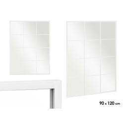 WHITE WINDOW MIRROR 120X90CM