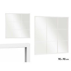ESPEJO VENTANAL BLANCO 90X90CM