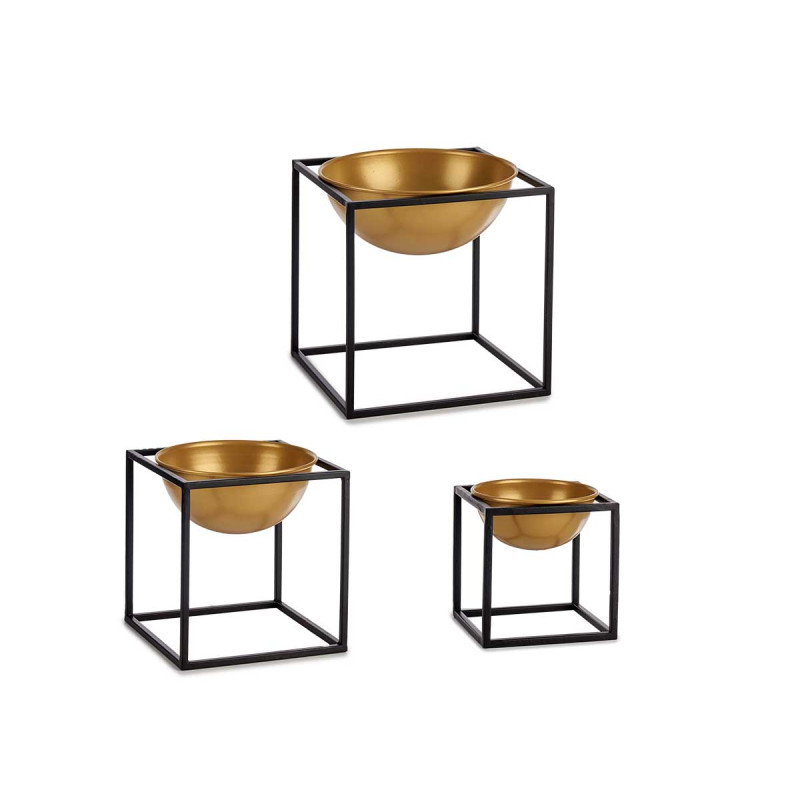 SET 3 CUENCOS CON SOPORTE CUADRADO