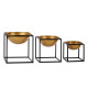 SET 3 PLANT POT WITH SQUARE STAND
