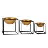 SET 3 PLANT POT WITH SQUARE STAND
