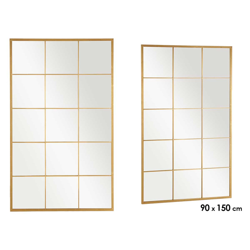 WINDOW MIRROR GOLD 150X90CM