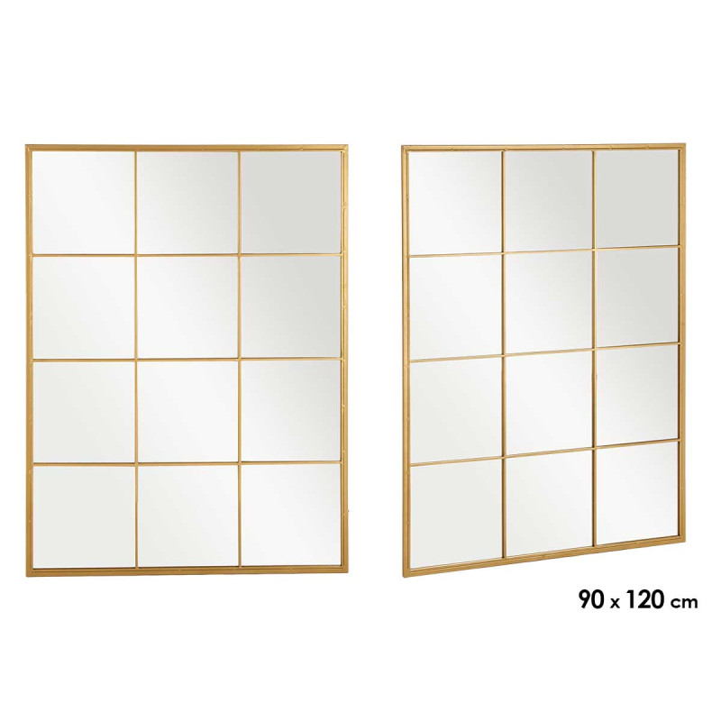 MIROIR FENETRE OR 120X90CM