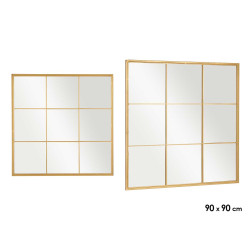 ESPEJO VENTANAL ORO 90X90CM
