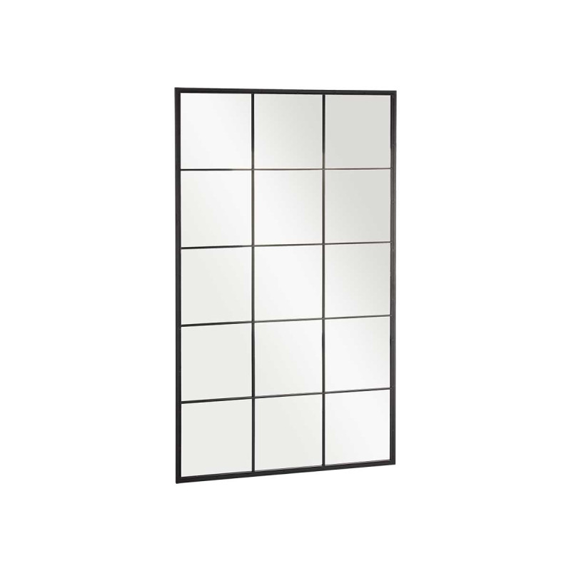 BLACK WINDOW MIRROR 150X90CM