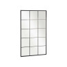 BLACK WINDOW MIRROR 150X90CM