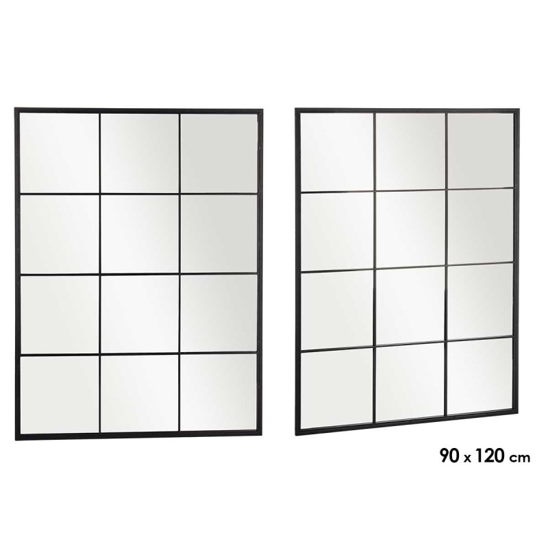MIROIR FENETRE NOIR 120X90CM