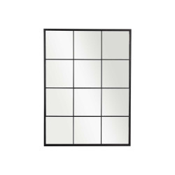 BLACK WINDOW MIRROR 120X90CM