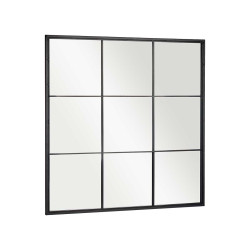 SPECCHIO VETRATA NERO 90X90CM