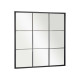 BLACK WINDOW MIRROR 90X90CM