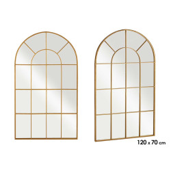 MIROIR FENÊTRE COURBÉ OR 120X70CM