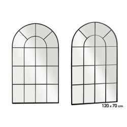 ESPEJO VENTANAL CURVADO NEGRO 120X70CM