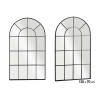 BLACK CURVED WINDOW MIRROR 120X70CM