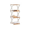 ETAGERE QUADRUPLE PLIABLE BAMBOU BLANC