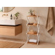 ETAGERE QUADRUPLE PLIABLE BAMBOU BLANC