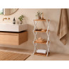 ESTANTERIA CUADRUPLE PLEGABLE BAMBU BLANCA