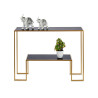 MEUBLE ENTREE DOUBLE HAUTEUR VERRE NOIR