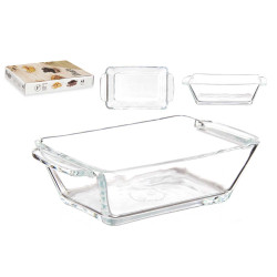 CASSERUOLA VETRO APERITIVO RETT CON MANICI 150ML