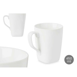 TASSE PETIT DEJEUNER PORCELAINE CARRÉ 450 ML 