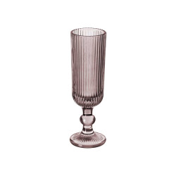 CHAMPAGNE GLASS 160ML PINK STRIPES