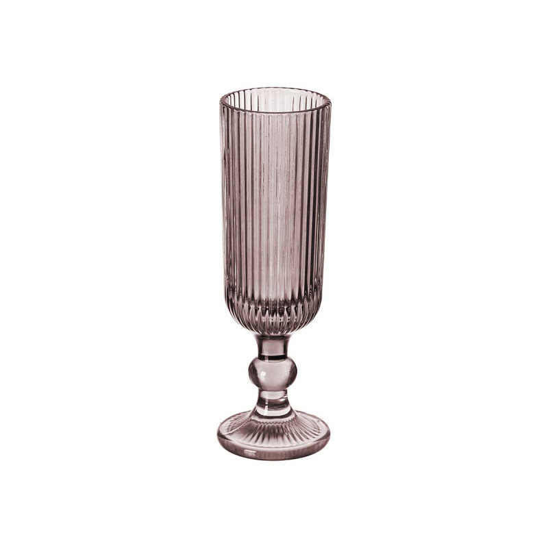 VERRE À CHAMPAGNE 160ML ROSE RAYURES