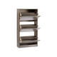 3 DOOR DAKR GREY COLOUR SHOE CABINET 