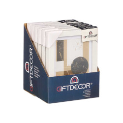 PORTAFOTO PARED MADERA PASPARTU 13X18CM BLANCO
