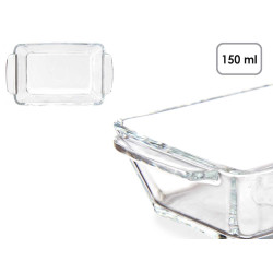 CAÇAROLA VIDRO RECTANGULAR COM ASAS 150ML