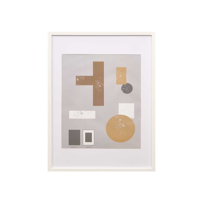 PORTAFOTO PARED MADERA PASPARTU 40X50CM BLANCO