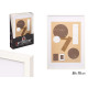 PORTEPHOTO MUR BOIS PASSE-PARTOUT 50X70CM BLANC