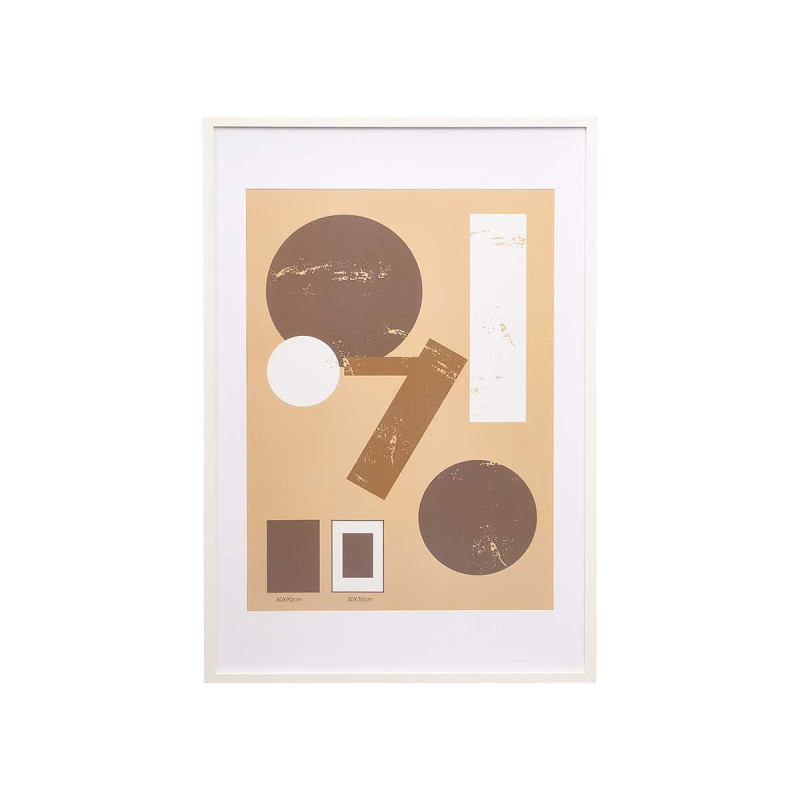 PORTAFOTO PARED MADERA PASPARTU 50X70CM BLANCO