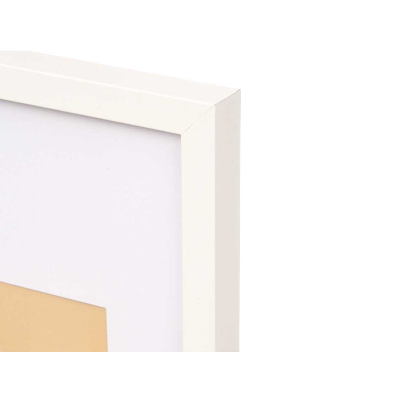 PORTAFOTO PARED MADERA PASPARTU 50X70CM BLANCO