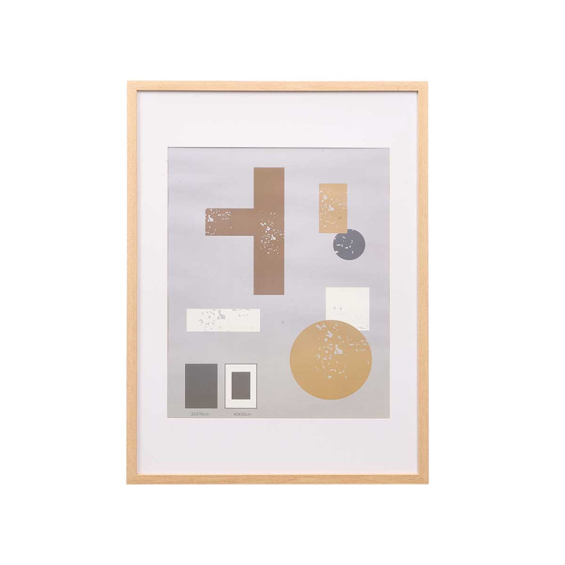 PORTAFOTO PARED MADERA PASPARTU 40X50CM NATURAL
