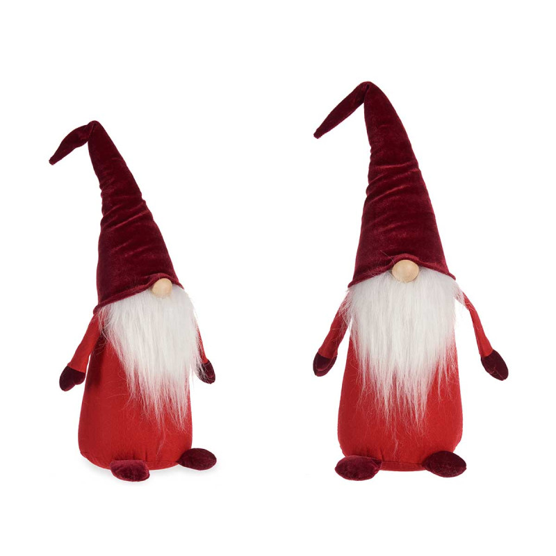 GNOMO TERCIOPELO ROJO 50CM CON GORRO