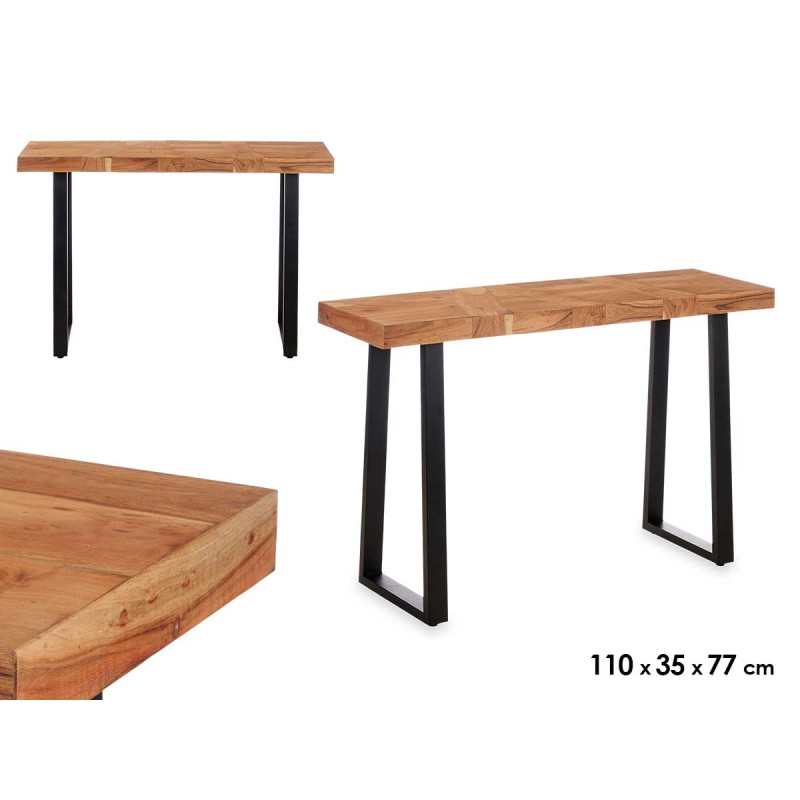 MESA RECIBIDOR MADERA TRAMA 110 X 35 X 77 CM