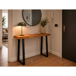 MESA RECIBIDOR MADERA TRAMA 110 X 35 X 77 CM