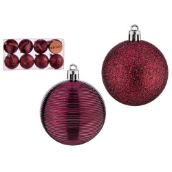SET 8 WINE PVC BALL 6CM 