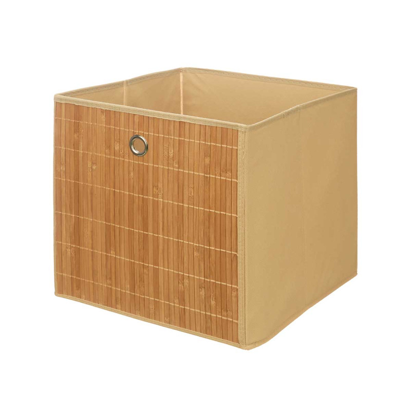 BAMBOO BEIGE FOLDING ORGANISER BOX